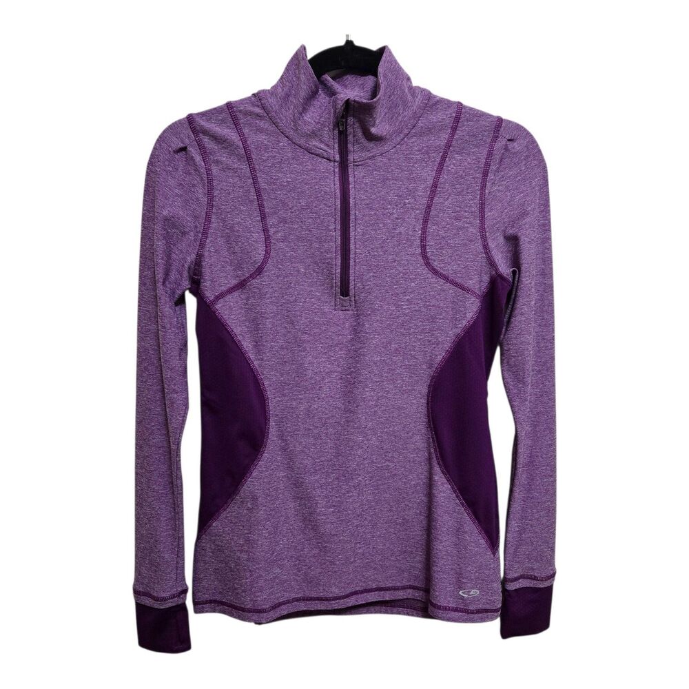 Champion C9 Athletic 1/4 Zip Pullover Top Purple Women's Size XS Long Sleeves
